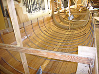 Cornish Pilot Gig under construction | click to enlarge