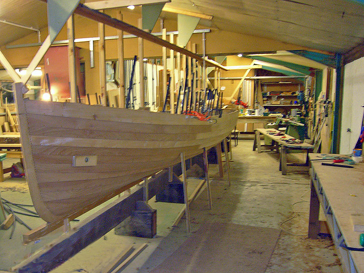 Cornish Pilot Gig under construction